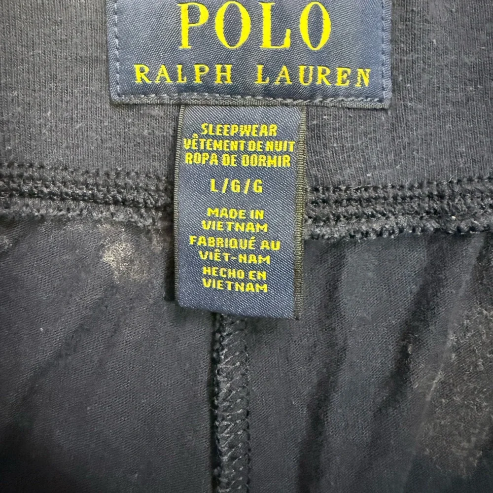 Ralph Lauren Rugby Bear Pajama Pants Mens Large Navy Blue Cotton Sleep Joggers